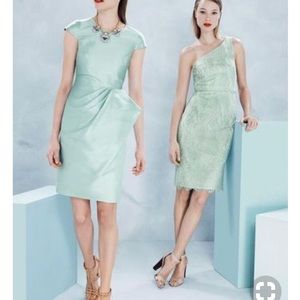 JCrew Metallic Lace One-shoulder dress.